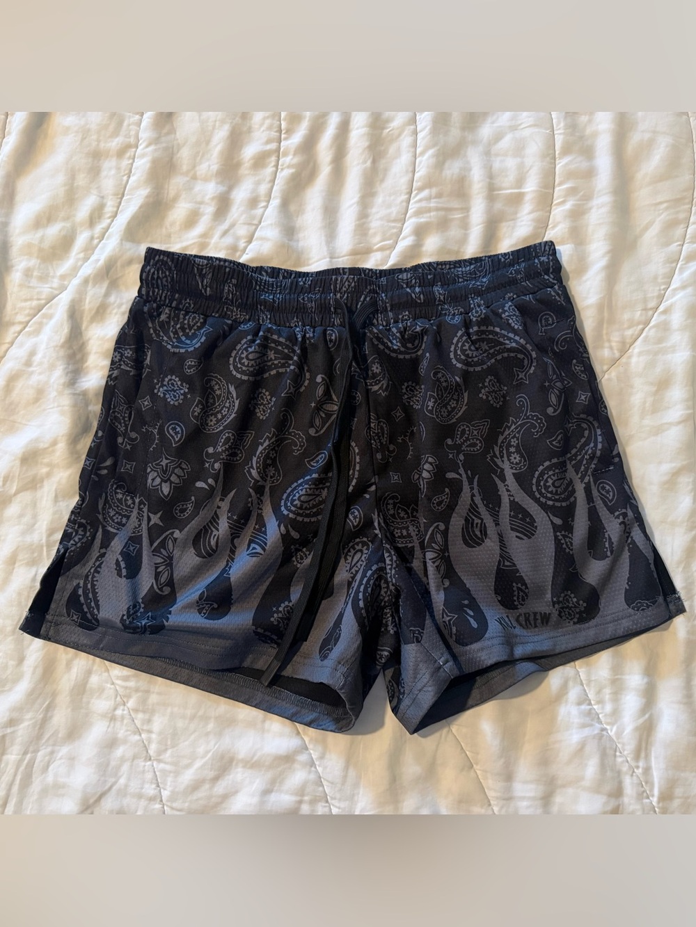 Kill Crew Black Paisley Flame Athletic Shorts